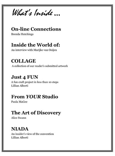 table of contents